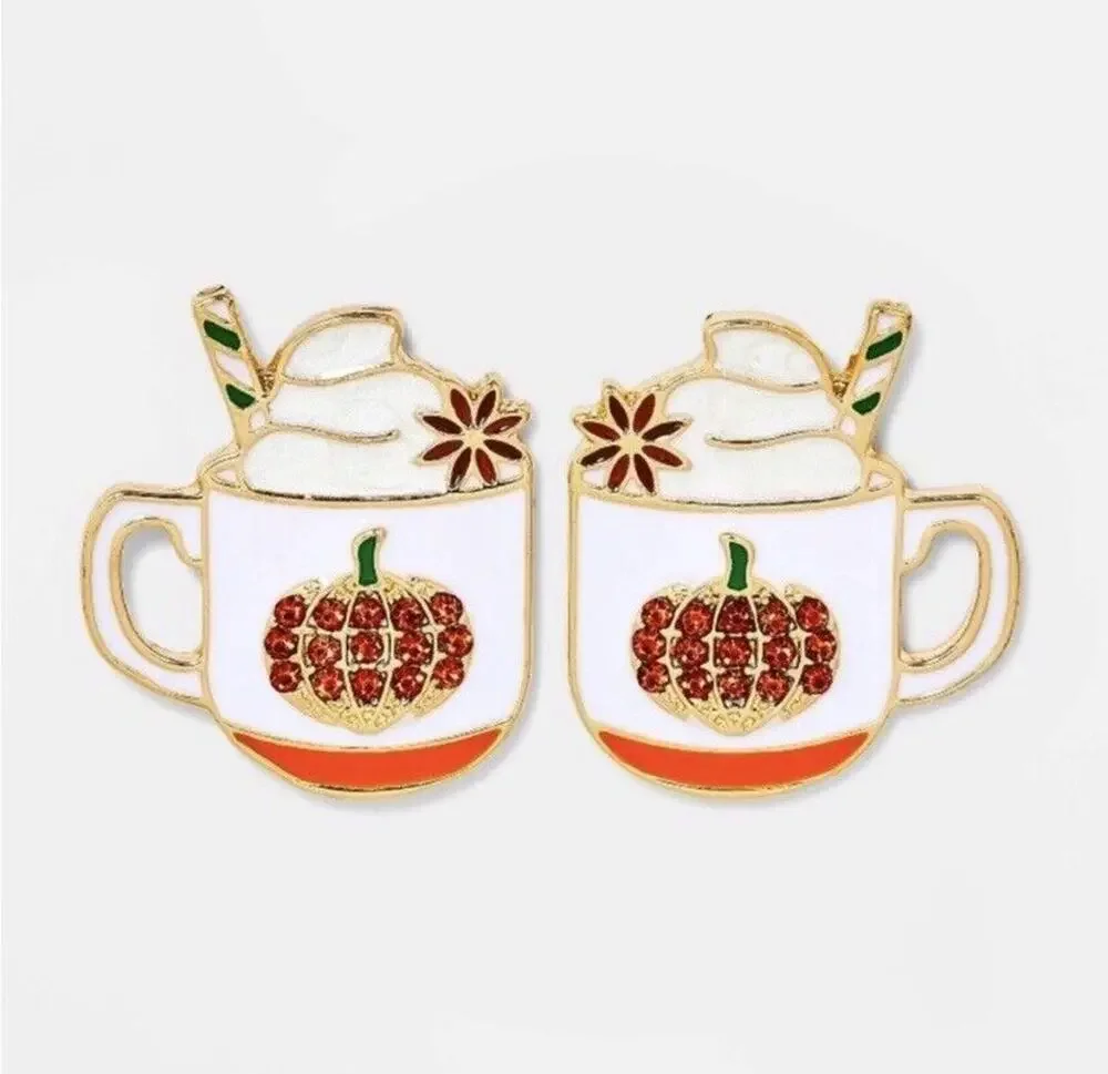 Sugarfix Baublebar Pumpkin To Talk About Spice Coffee Stud Earrings